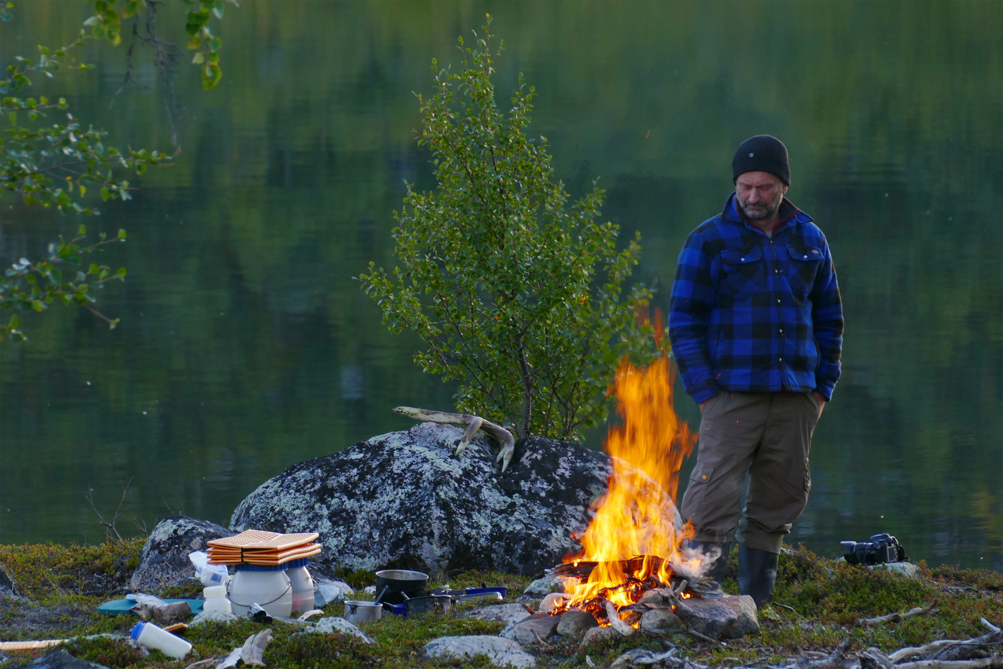 Lappland Tornetraesk Lagerfeuer